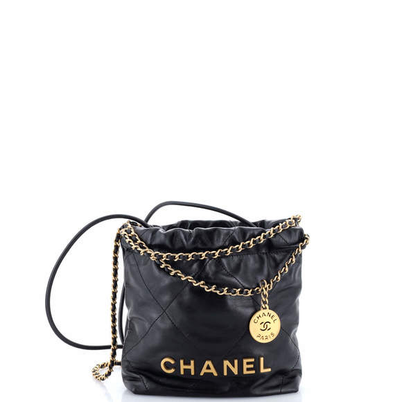 Chanel Mini 22 Chain Hobo Quilted Calfskin - Picture 1 of 5